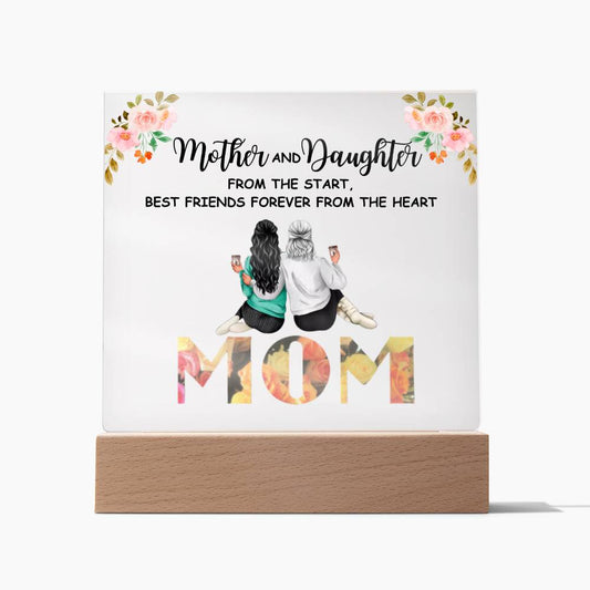 Best Friends With Mom Acrylic Plaque | Mother's Day GIft