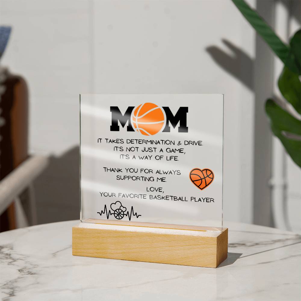 Basketball Mom Acrylic Plaque | Mother's Day Gift