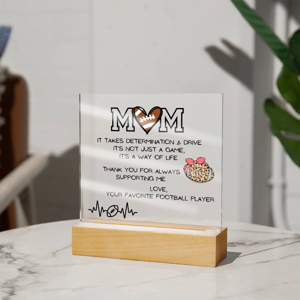 Football Mom Acrylic Plaque | Mother's Day Gift