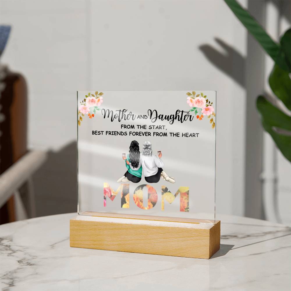 Best Friends With Mom Acrylic Plaque | Mother's Day GIft