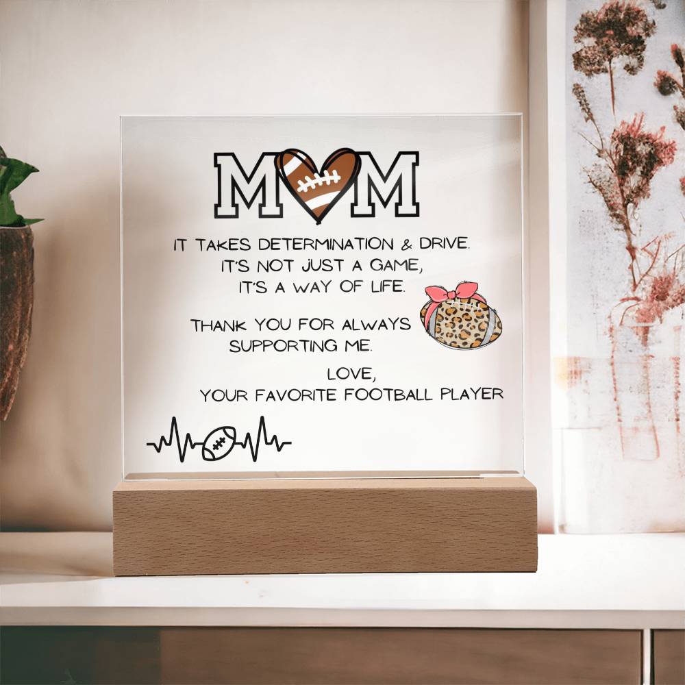 Football Mom Acrylic Plaque | Mother's Day Gift