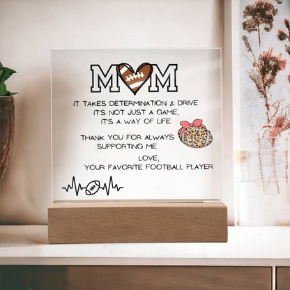 Football Mom Acrylic Plaque | Mother's Day Gift