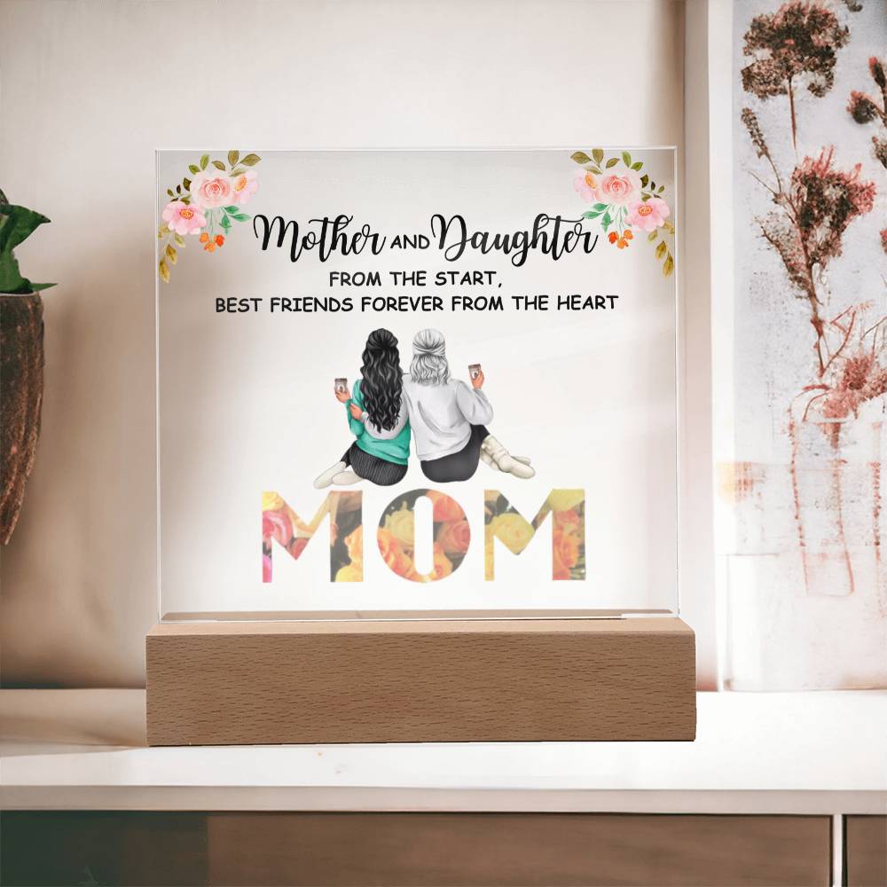 Best Friends With Mom Acrylic Plaque | Mother's Day GIft