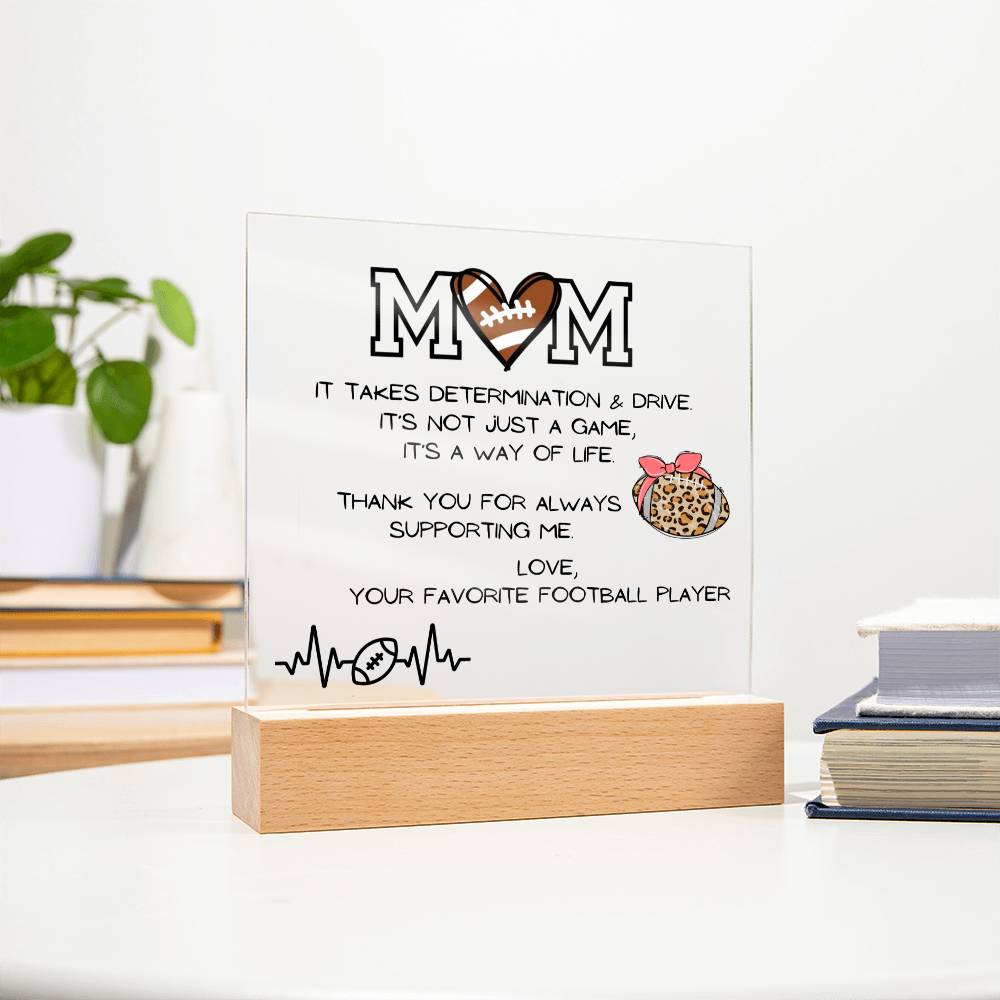 Football Mom Acrylic Plaque | Mother's Day Gift