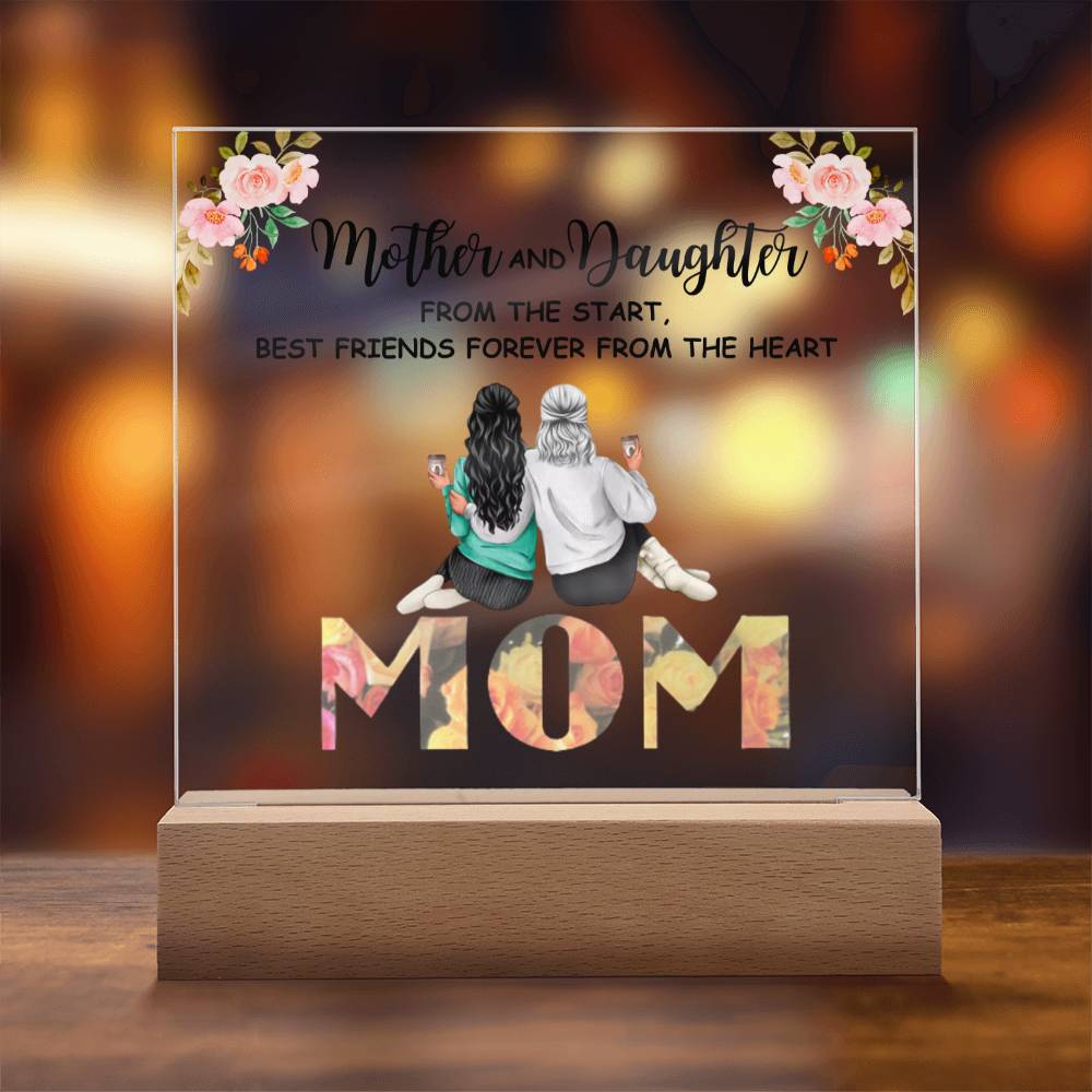 Best Friends With Mom Acrylic Plaque | Mother's Day GIft