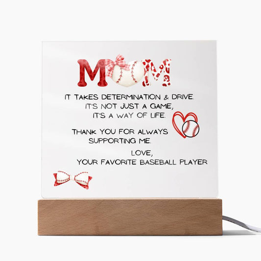 Baseball Mom Acrylic Plaque | Mother's Day Gift