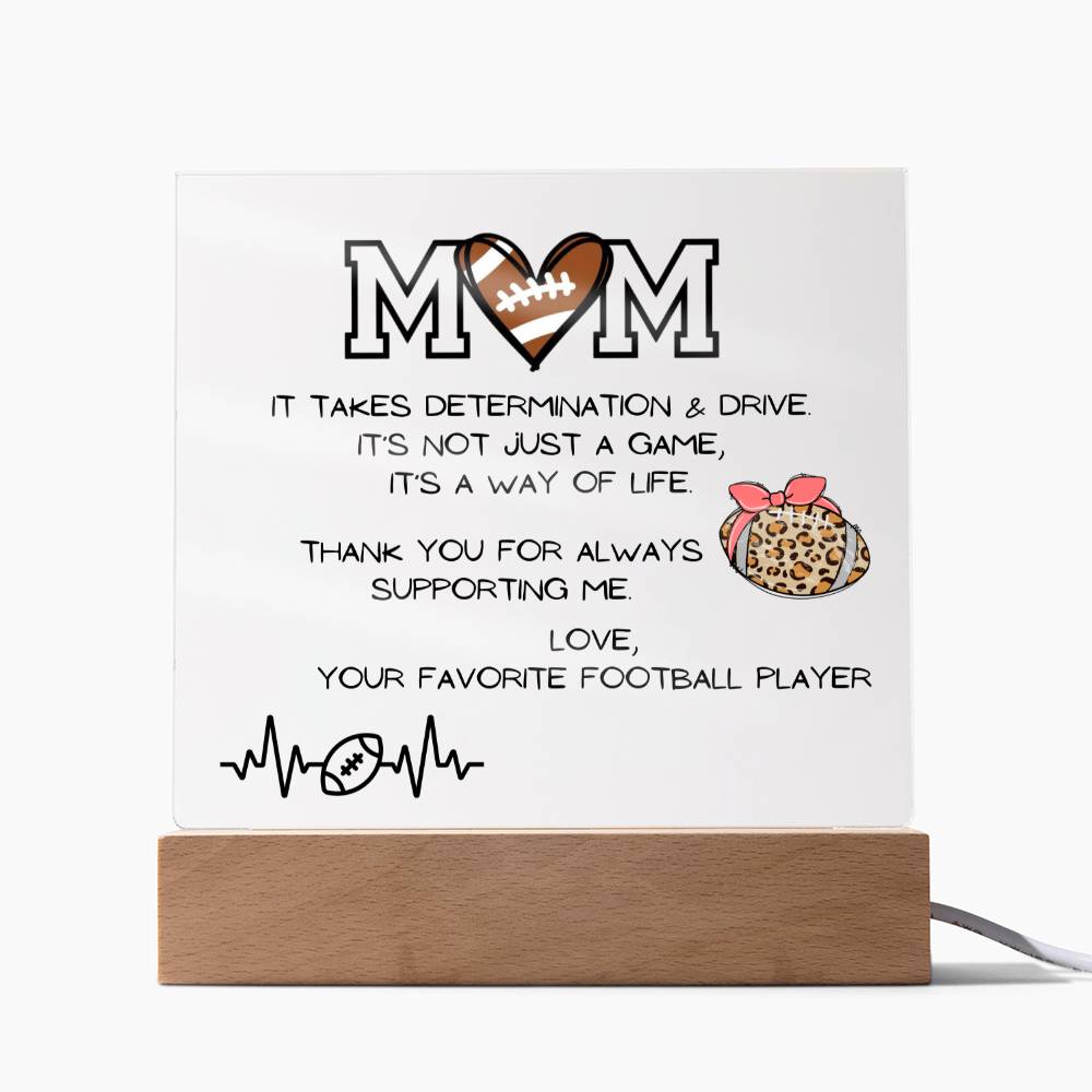 Football Mom Acrylic Plaque | Mother's Day Gift