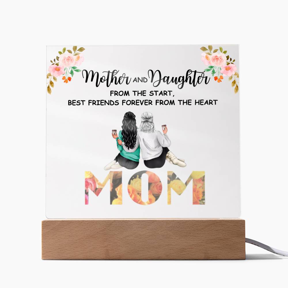 Best Friends With Mom Acrylic Plaque | Mother's Day GIft