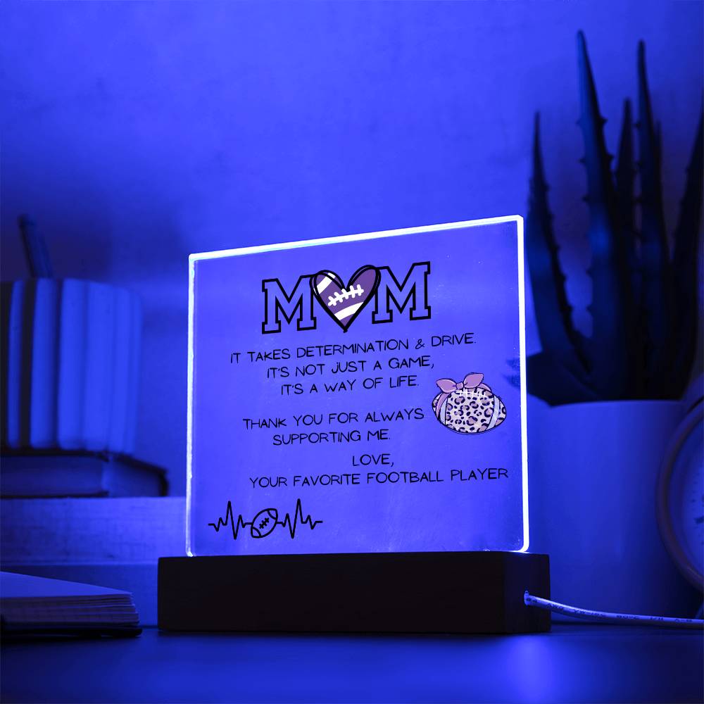 Football Mom Acrylic Plaque | Mother's Day Gift