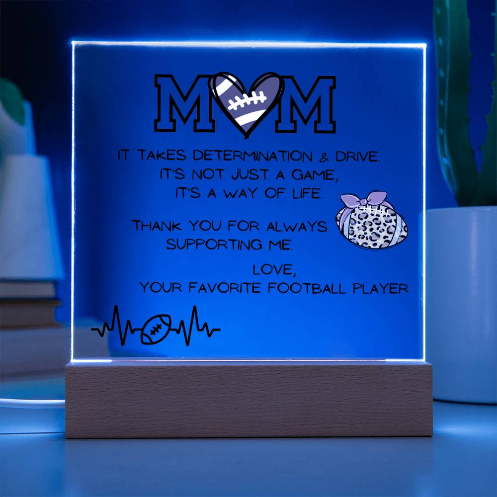 Football Mom Acrylic Plaque | Mother's Day Gift