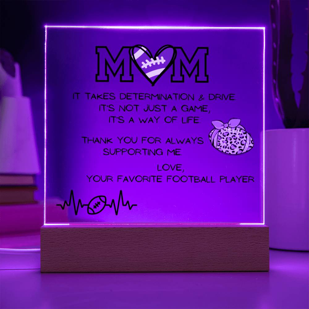 Football Mom Acrylic Plaque | Mother's Day Gift