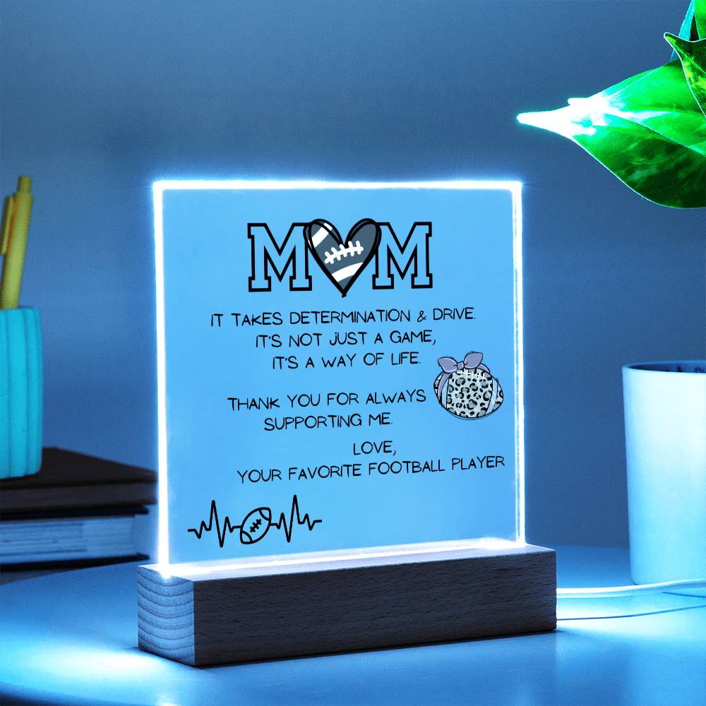 Football Mom Acrylic Plaque | Mother's Day Gift