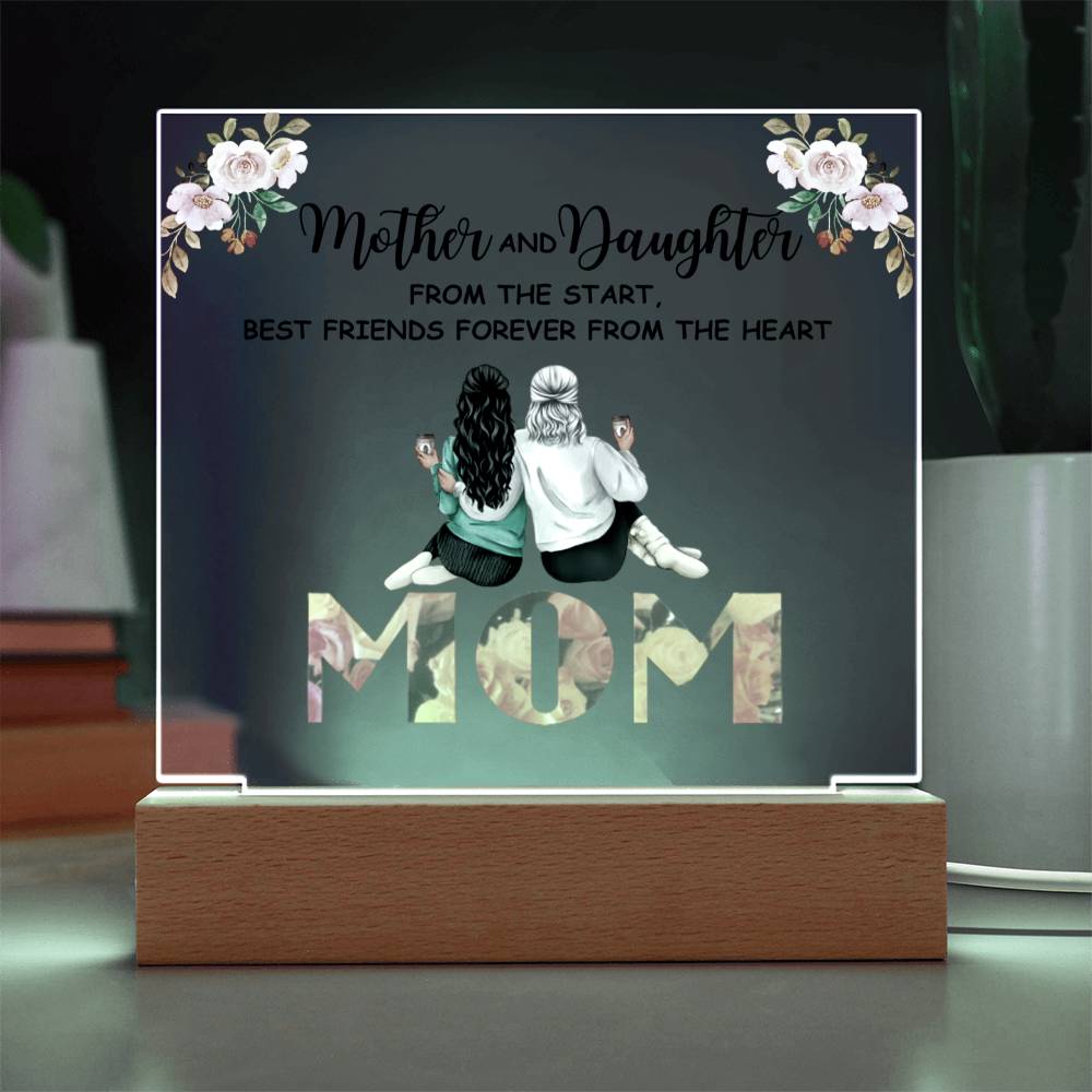 Best Friends With Mom Acrylic Plaque | Mother's Day GIft