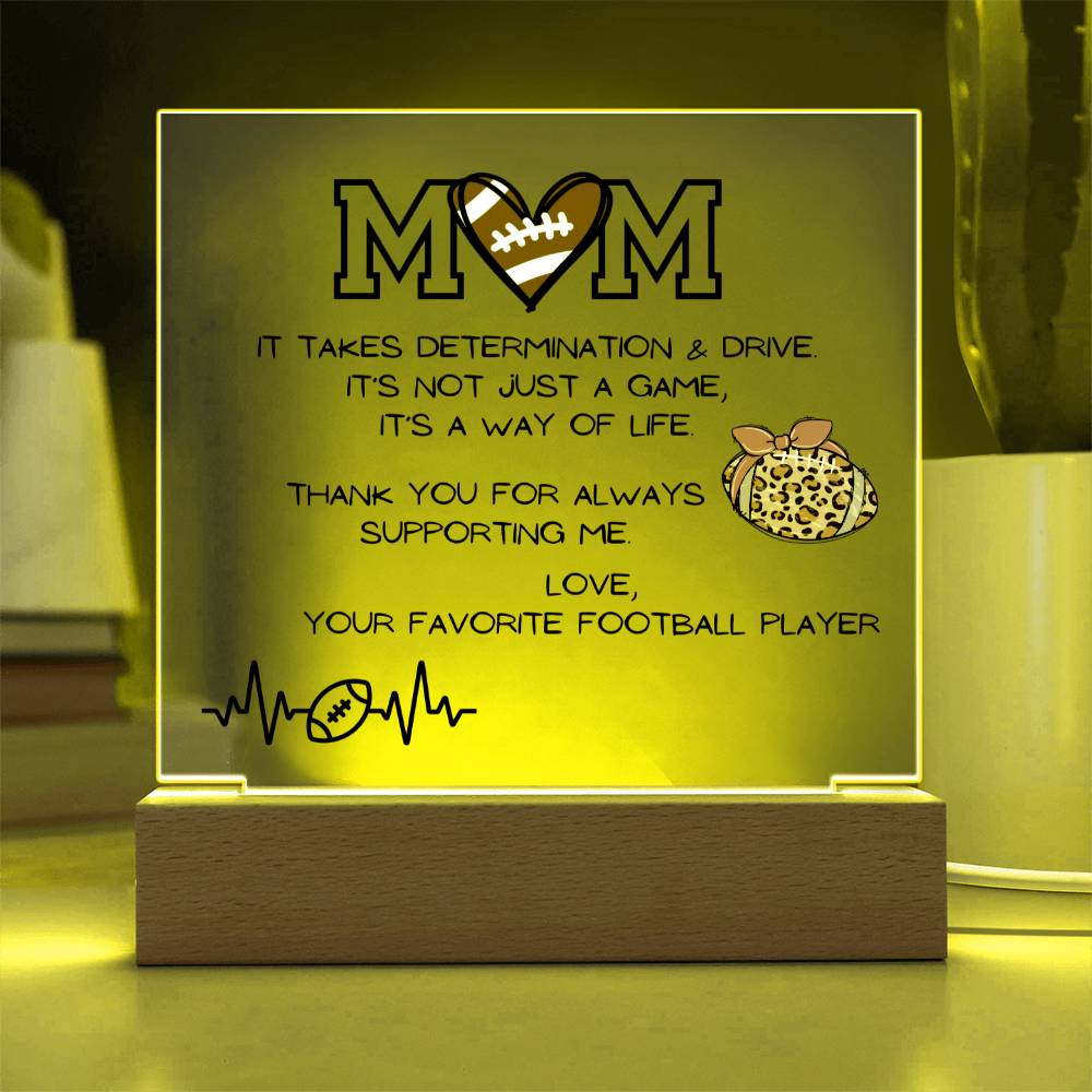 Football Mom Acrylic Plaque | Mother's Day Gift