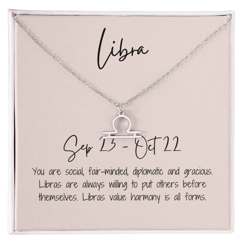 Libra Zodiac Necklace