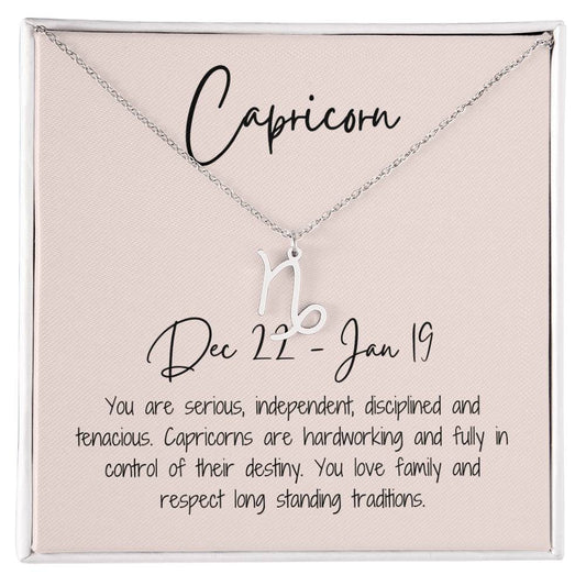 Capricorn Zodiac Necklace