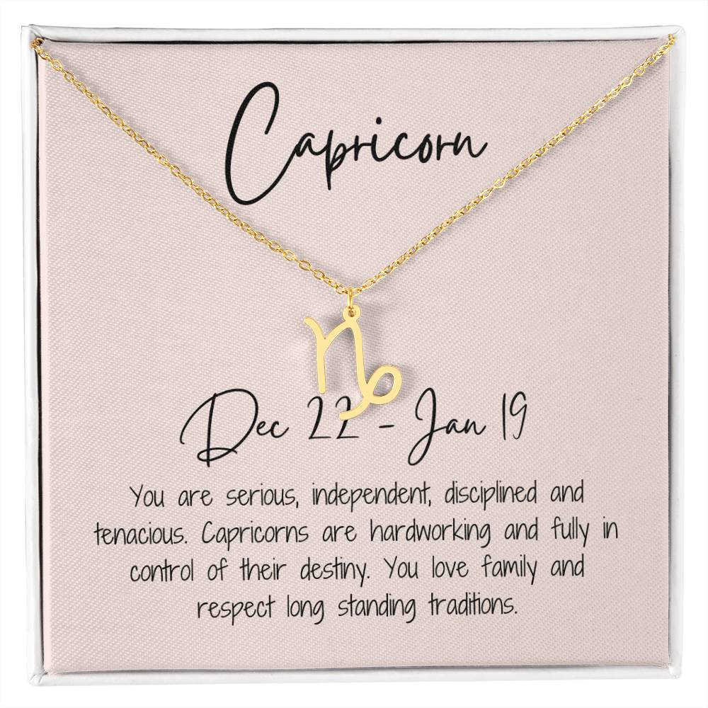 Capricorn Zodiac Necklace