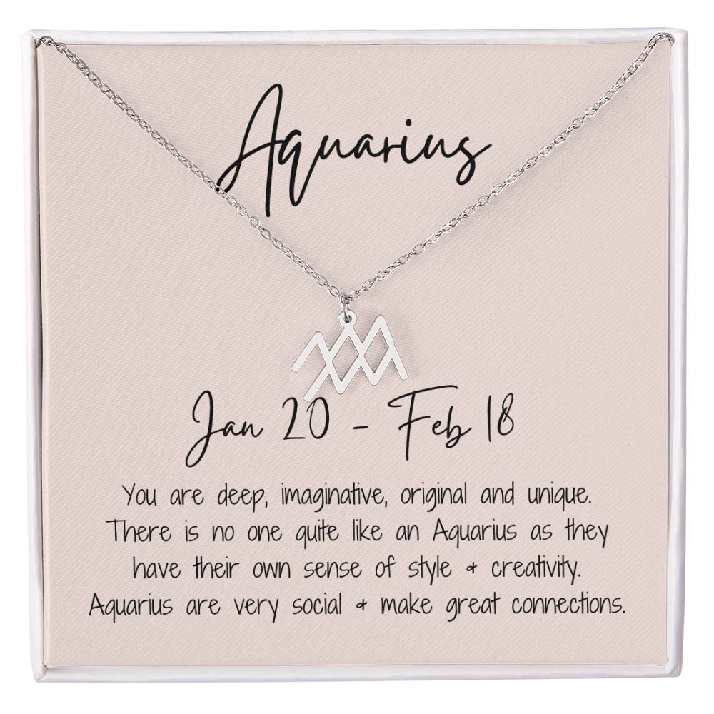 Aquarius Zodiac Necklace