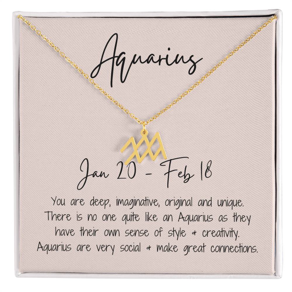 Aquarius Zodiac Necklace