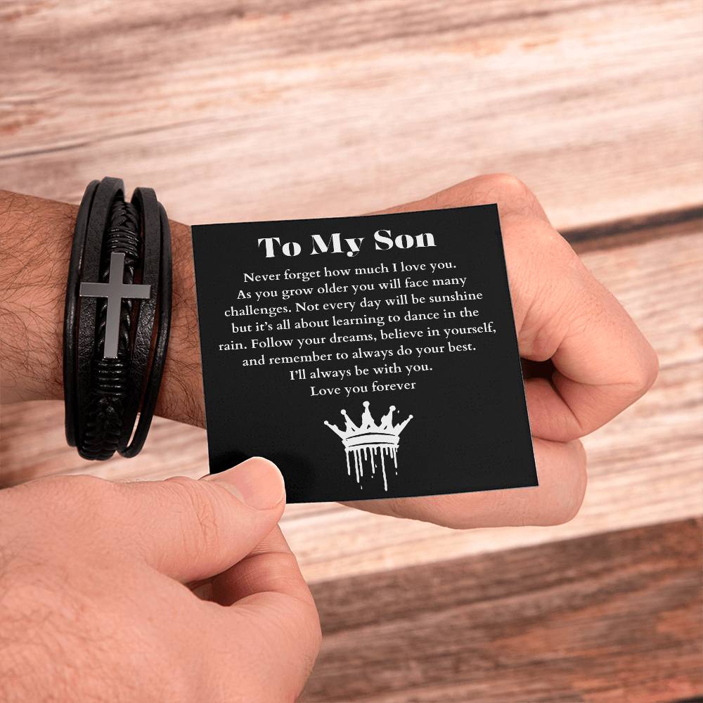 To My Son | Cross Bracelet