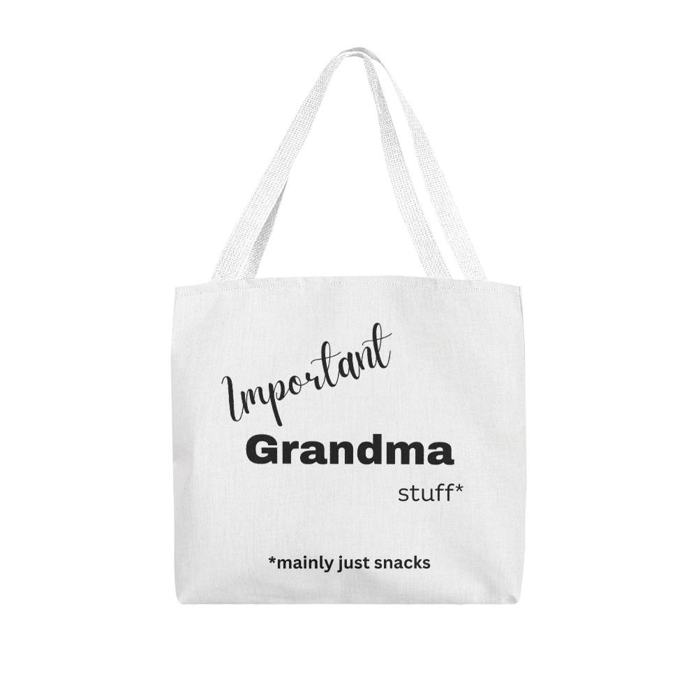 Important Grandma Stuff Tote Bag