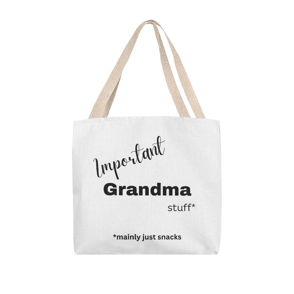 Important Grandma Stuff Tote Bag